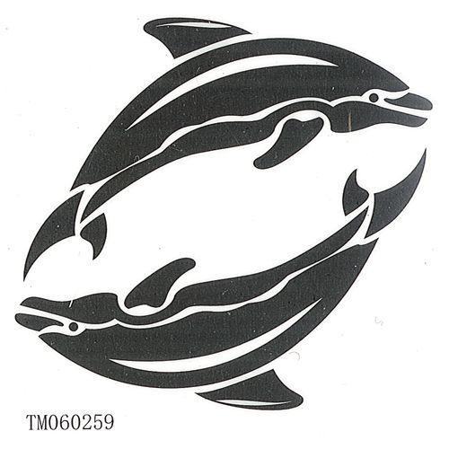 タトゥーシール イルカ・ドルフィン【6x6cm　ハロウィン　仮装 コスプレ・tm060259】