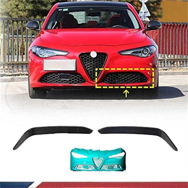 for Alfa Romeo Giulia ヘッド ライトカバー アイ ライン ガーニッシュ フォグ...