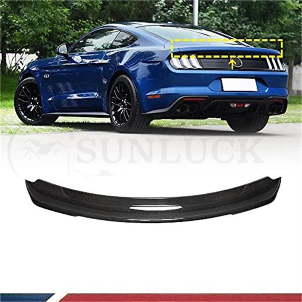 for Ford Mustang GT350用カーボン製トランク スポイラー リア ウイング リアス...