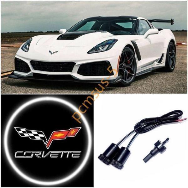 シボレー コルベットLED ロゴ プロジェクターCorvette アンダースポット ドア カーテシラ...