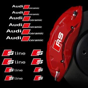 Audi Sport 耐熱デカール ステッカー ドレスアップ ブレーキキャリパー / カバー エンブレム アウディ スポーツ R/RS R8 Q TT A S｜starshopstore