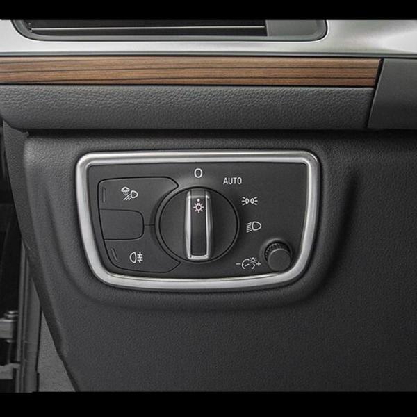 アウディ ステンレス ヘッドライト スイッチ ボタン フレーム装飾カバー トリム A6 C7 201...