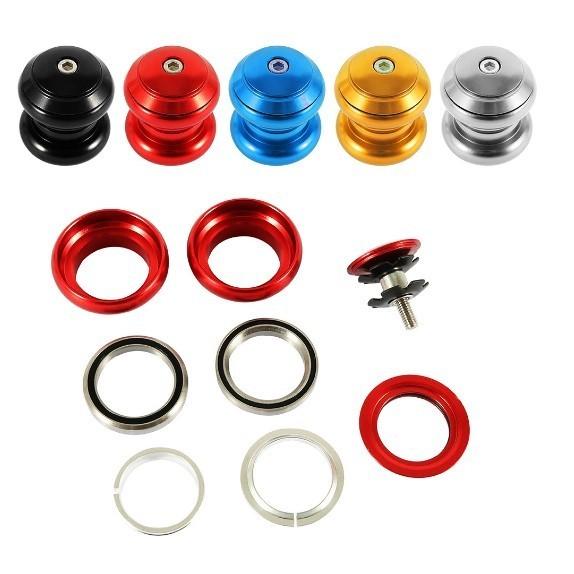 処分 おすすめ 1 1/8 スレッドレスヘッドセット 7075アルミ合金 約110グラム ゴールド色...