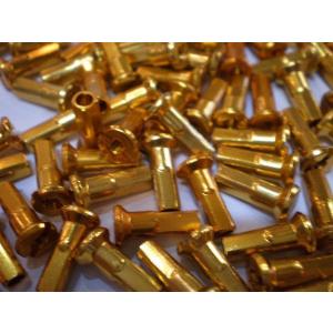 在庫限り カラー アルミ ニップル ホシ製 ♯14×12mm 金 1個の値段です ゆうメール可