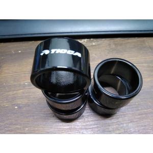 在庫処分 タイオガ アルミ ステムスペーサー 1.1/8″ 一枚の値段です ブラック 20mm 02100 ゆうメール可