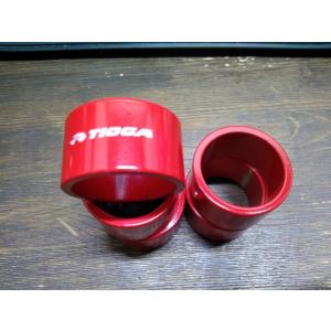 在庫処分 タイオガ アルミ ステムスペーサー 1.1/8″ 一枚の値段です レッド 20mm 02103 ゆうメール可