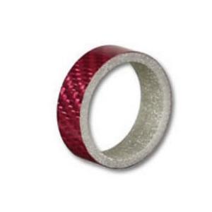 処分 トーケン TKC3515 カーボンスペーサー レッド色 15mm 1‐1／8” ゆうメール可