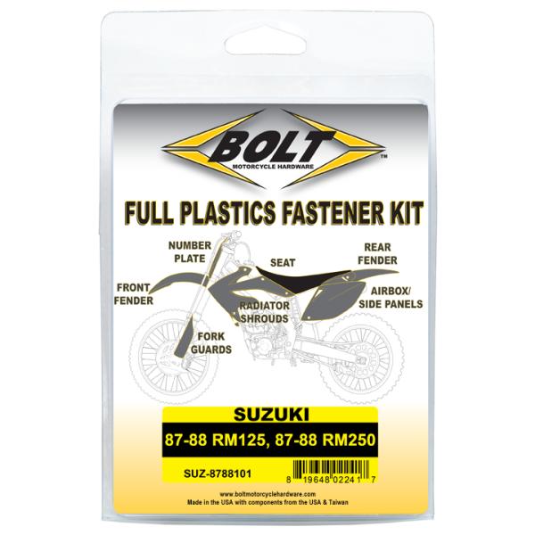 SUZUKI RM125/RM250 (87-88) ボルトBOLT FULL PLASTICS F...