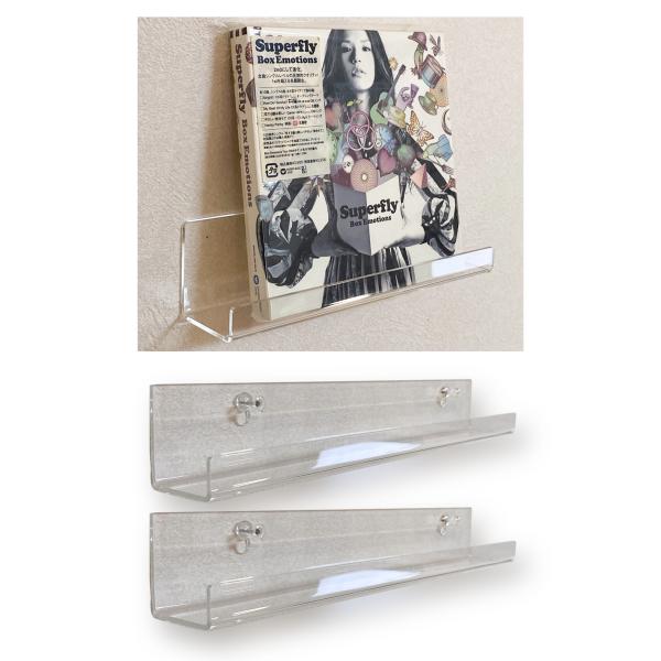 アクリル 棚 ディスプレイ 台 台座 透明 壁掛け棚 ウォールディスプレイ アクリルスタンド 展示 ...
