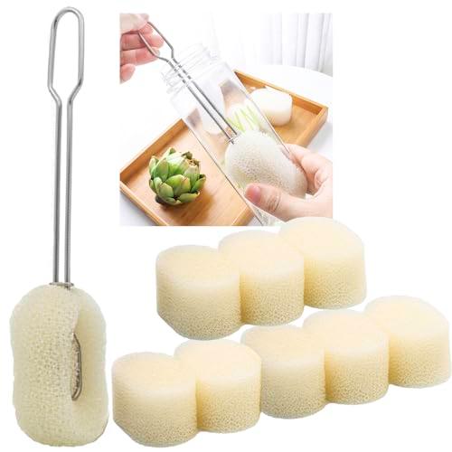 ボトル用ブラシ ロングサイズ 筒ボトル ロングボトム 食器清掃 食器洗い ボトル＆スポンジセット シ...