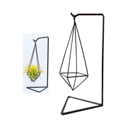 アイアン プラントハンガー 観葉植物 インテリア ナチュラル 吊り下げ インテリア雑貨 黒ブラック台...