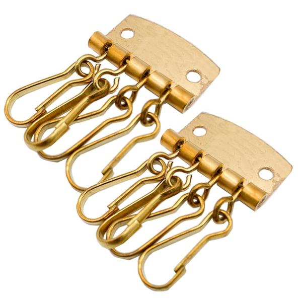キーケース 自作用 金具 取付式 真鍮 DIY用 クラフト 材料 グッズ カバン カスタム用パーツ ...