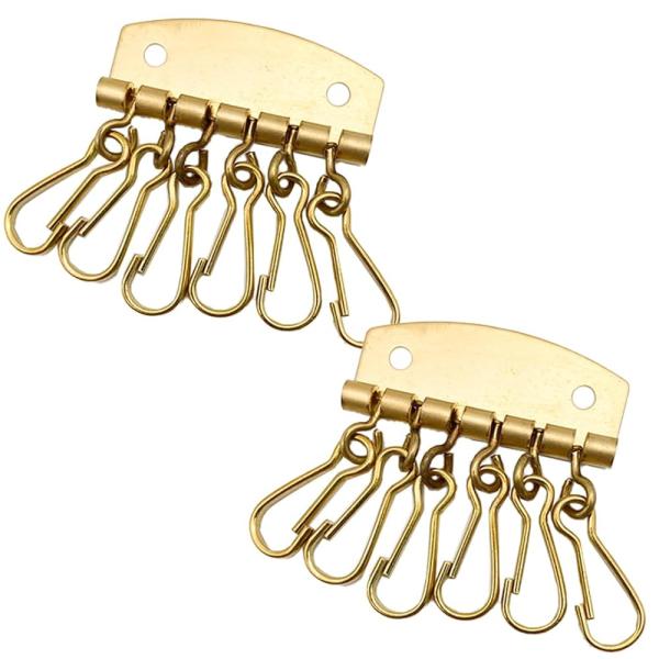 キーケース 自作用 金具 取付式 真鍮 DIY用 クラフト 材料 グッズ カバン カスタム用パーツ ...