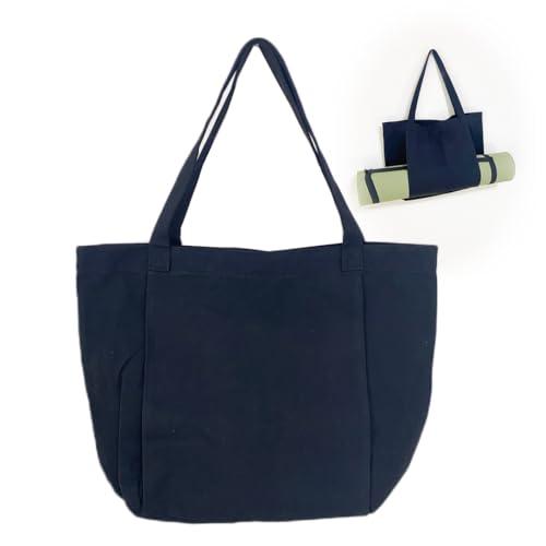 ヨガマット 持ち運び ショルダーバッグ トートバッグ 帆布 ウェア マット収納可能持ち運び便利バッグ...