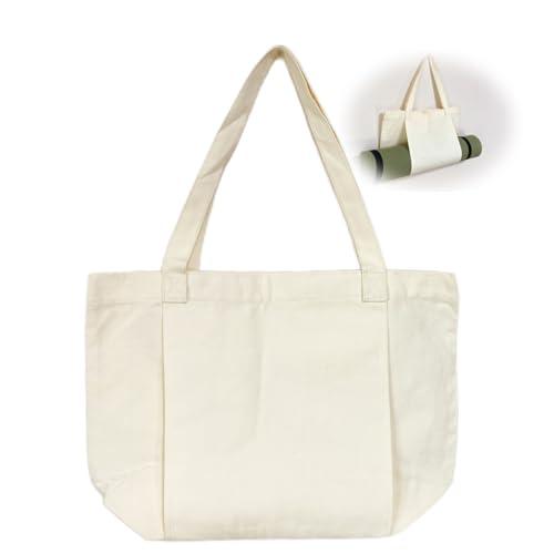 ヨガマット 持ち運び ショルダーバッグ トートバッグ 帆布 ウェア マット収納可能持ち運び便利バッグ...