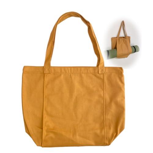 ヨガマット 持ち運び ショルダーバッグ トートバッグ 帆布 ウェア マット収納可能持ち運び便利バッグ...