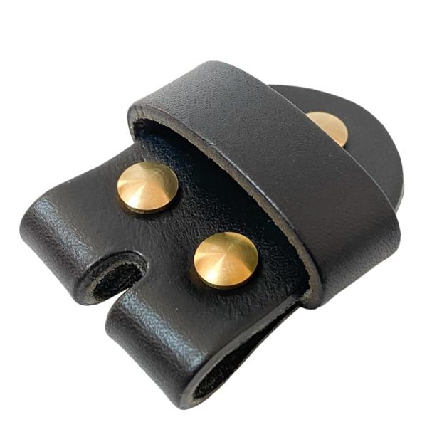 牛革 牛皮ベルト部品 メンズレディース  交換用 ベルト バックル用 バックル対応接続部品 黒ブラッ...