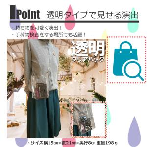 クリアバッグ 透明バッグ ショルダー 斜めがけ...の詳細画像3