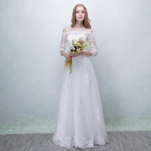 ウエディングドレス ロングドレス 長袖 結婚式 パーティードレス