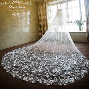 ウエディング ロングベール 花嫁 白 安い ブライダルベール