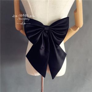 蝶結び 大きいサイズ 黒 リボン ウエデイング ドレス