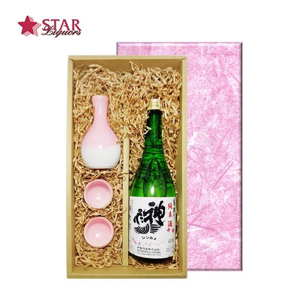敬老の日 ハロウィン 日本酒ギフト 日本酒ギフトセットB 神亀酒造 純米華吹雪 720ml 化粧箱入...