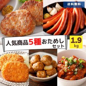 冷凍食品 肉 5種 1.6kg 惣菜 福袋  ハンバーグ コロッケ