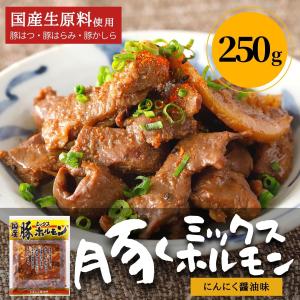 国産 豚 ミックスホルモン 250g 焼肉 はつ はらみ かしら