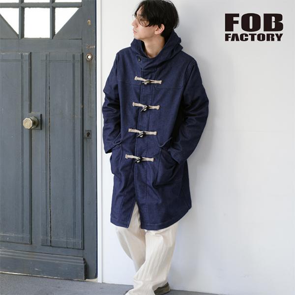 エフオービーファクトリー FOB FACTORY デニム ダッフルコート メンズ 男性 ジャケット ...