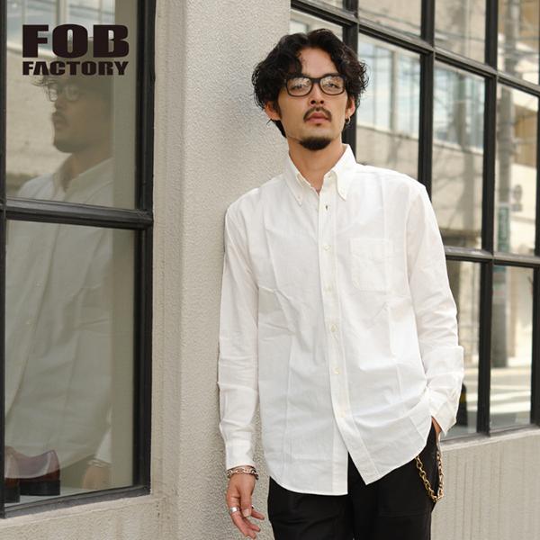 エフオービーファクトリー FOB FACTORY 長袖 オックスフォード ボタンダウンシャツ ロング...