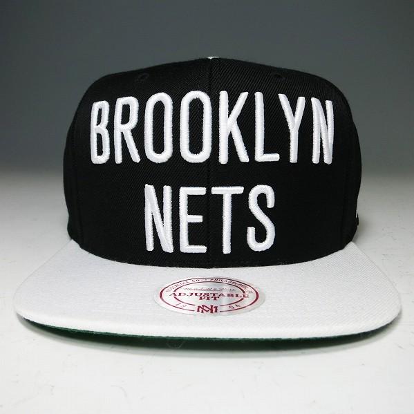 ミッチェルアンドネス スナップバックキャップ ネッツ ブラック×ホワイト "XL Logo 2T S...