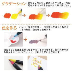 水彩毛筆「彩」桃色 CA200-13 カラー筆...の詳細画像4