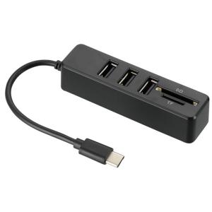 USB TypeCハブ(カードリーダー付) 91865 TypeCハブ カードリーダー USBハブ ...