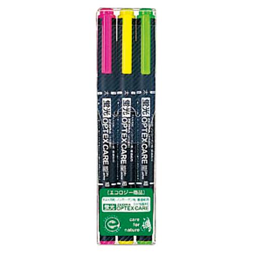 ゼブラ 蛍光オプテックス・ケア　３色セット WKCR1-3C