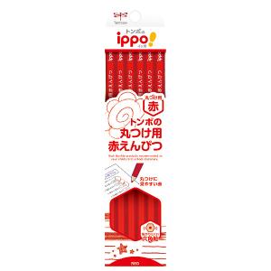 トンボ鉛筆 赤鉛筆 ippo! 丸つけ用 1ダース CV-KIV d2ldlup トンボ鉛筆 ippo! 赤鉛筆 丸つけ用