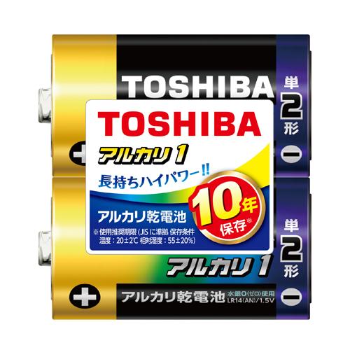 東芝アルカリ乾電池　アルカリ１LR14AN 2KP