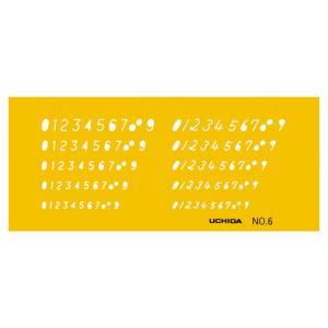 ウチダ テンプレート No.2 英字数字定規 1-843-1002 : Shining Today