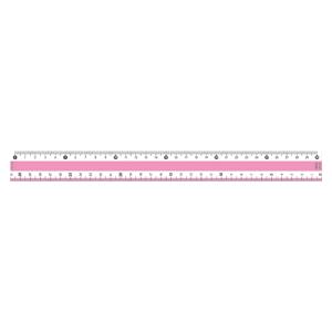 共栄プラスチックカラー直線定規　３０ｃｍ　ピンクCPK-30-P｜ステーショナリーグッズ適格請求書発行登録店