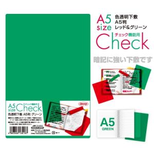 共栄プラスチック 色透明下敷A5判レッド CH-A5-R : ステーショナリー