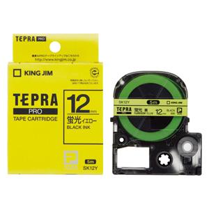 テプラ・プロ テープカートリッジ 白ラベル 12mm 黒文字 SS12K ( 1コ入
