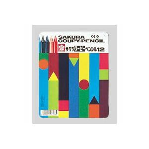 サクラクレパス クーピーペンシル12色（缶入リ） （FY12）｜stationery-goods