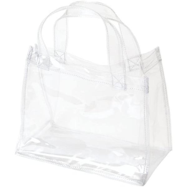 透明 ビニールバッグ B5サイズ　マチ付き 透明手提バッグ 手荷物チェック 社内用