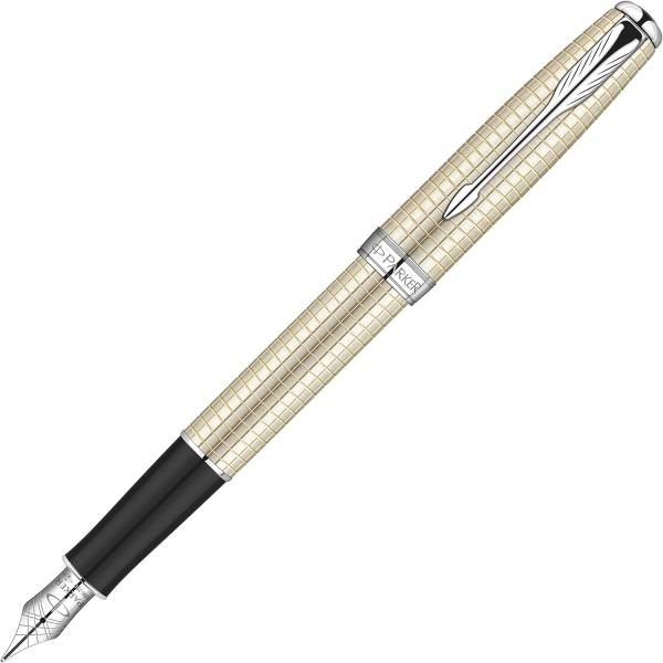 パーカー PARKER ソネット プレシャス スターリングシルバーCT FP 万年筆 F（細字） S...