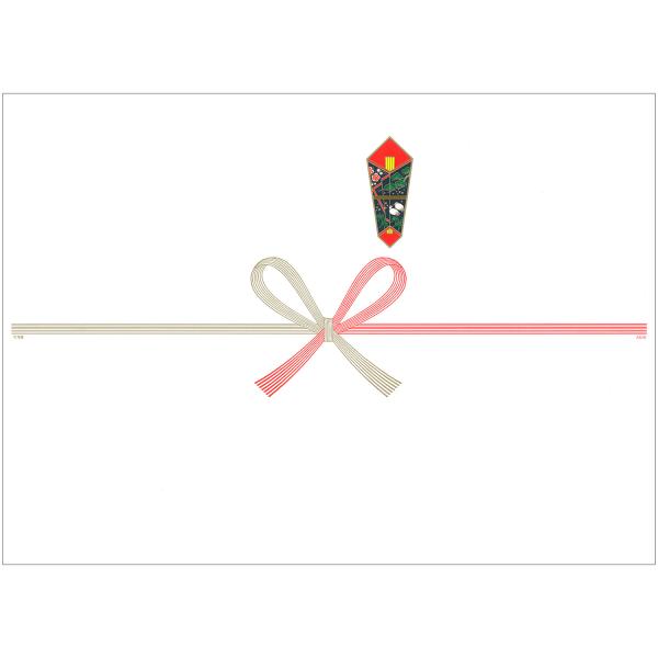 [１枚から販売] ササガワ のし紙 祝 赤白 花結 390×540ミリ 大杉判 2-1301