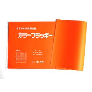 ゴーグラ 両面染紙 カラーフラッギー CF-04 だいだい