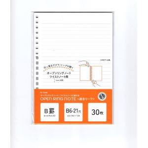 リヒトラブ ツイストノート専用リーフ B5・29穴 6ミリ横罫 B罫 N
