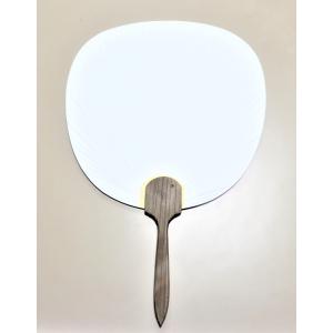 団扇 杉柄 白 図引紙張り 絵を描く団扇 メール便発送はできません。