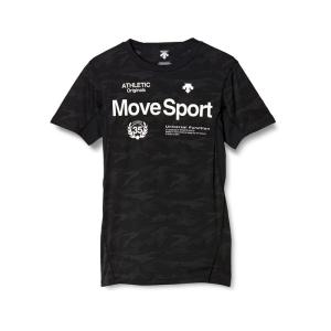 デサント Tシャツ 半袖シャツ 吸汗速乾 ストレッチ UVカット UPF50+ MOVESPORT トレーニング ランニング メンズ ブラッ｜stationeryfactory