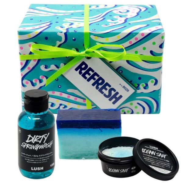 (ラッシュ) LUSH リフレッシュ Refresh ギフトセット ショップバッグ付き ボディスクラ...