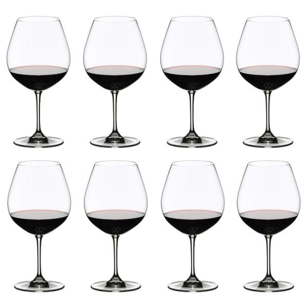 正規品 RIEDEL リーデル 赤ワイン グラス 8個セット ヴィノム ピノ・ノワール(ブルゴーニュ...
